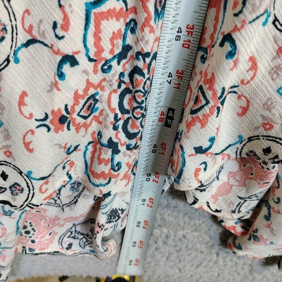 Torrid Kimono Women 3 Black Mixed Floral Medallion Chiffon Gauze Hi-Low Boho NWT - Picture 10 of 15